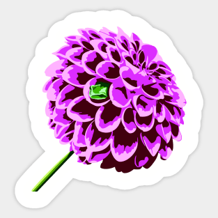 Frog in purple flower Sticker